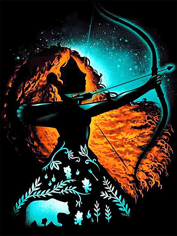 Disney 5D Diamantmalerei Disney Charakter Neon Silhouette Stil Dekoration DIY Voll Diamant Mosaik Einlege Kreuzstich Set Geschenk