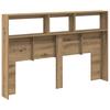 LED Headboard with Shelves Artisan Oak 160 x 17 x 102 cm
