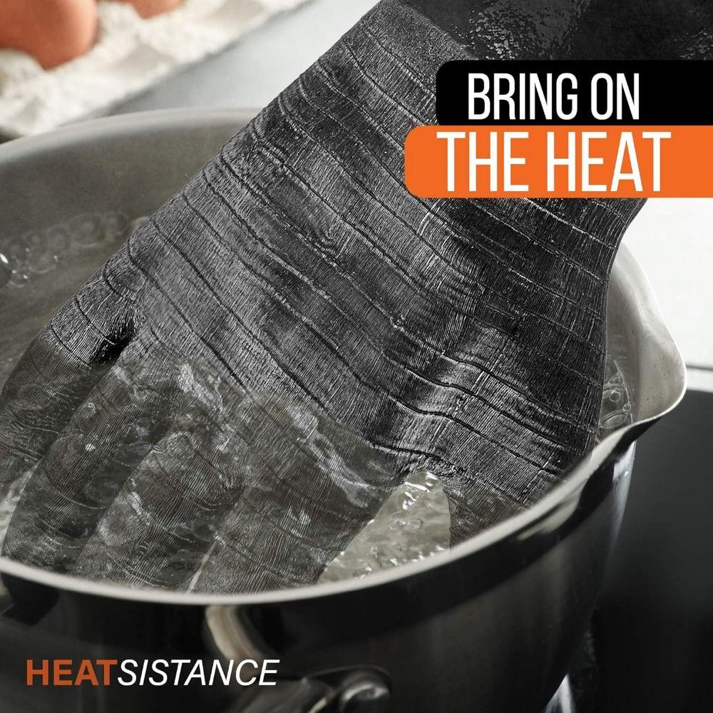Oil Resistant Heat Resistant Gloves Waterproof Oven Mitts Easy to Clean BBQ Gloves  Kitchen