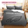 Custom Name,Philadelphia Eagles Pattern Bedding Home Decoration Birthday Gift ( 1 Duvet Cover + 2 Pillowcase, Without Core),fan Merchandise.