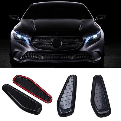 Car Exterior Decorative Trim Hood Stickers Air Intake Flow Vent Cover Black Universal Side Car-styling