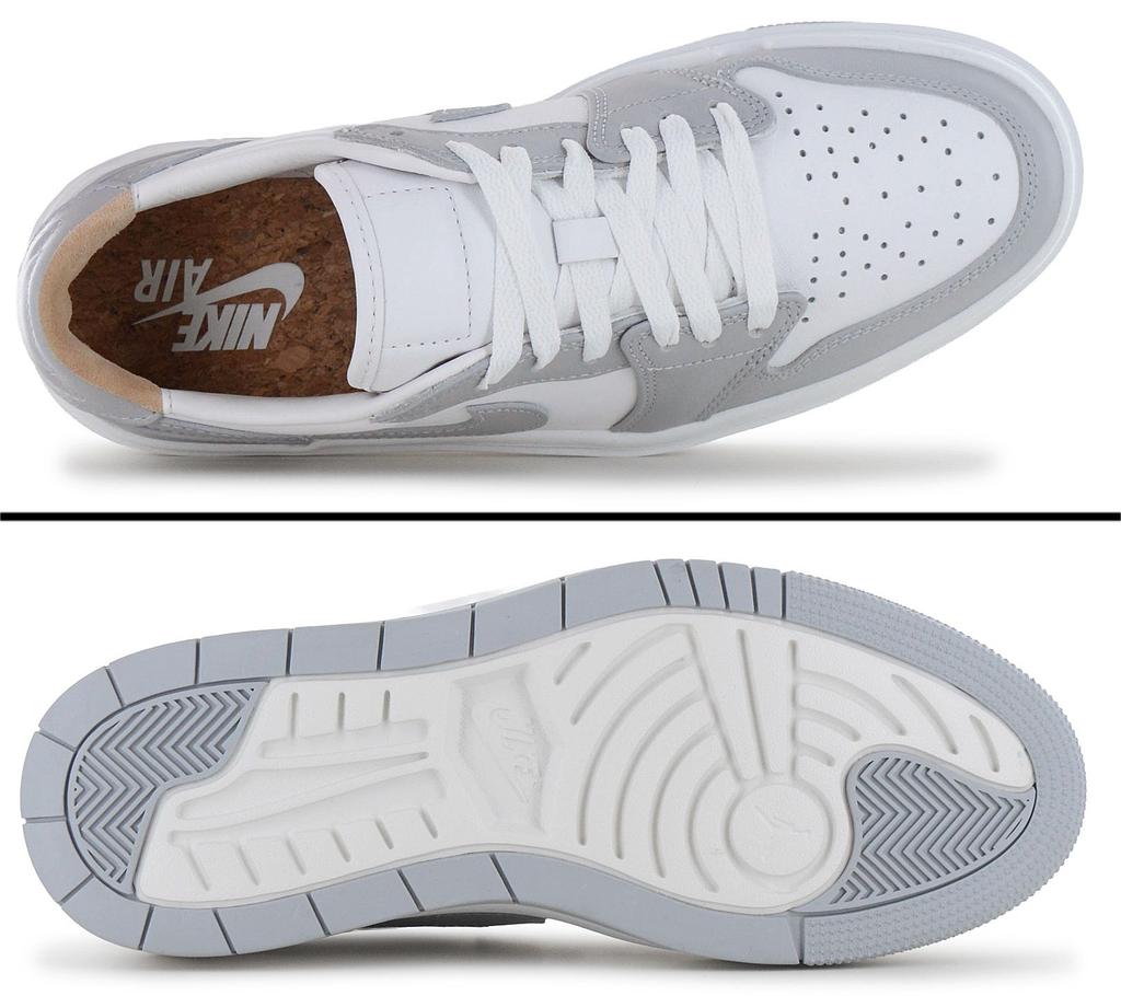 Air Jordan 1 Elevate Low - Dames Sneakers Plateau Schoenen Wit-Grijs DH7004-100 ORIGINEEL