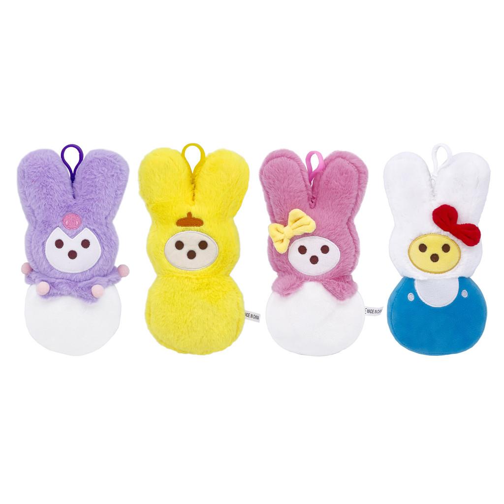 Plush Peeps Easter Bunny Doll Character  Soft Short Pile Fabric Ideal Gifts