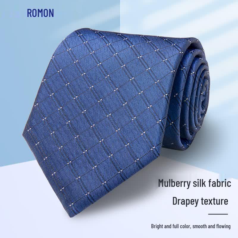 Luomeng Men s Mulberry Silk Business Tie 8cm Wide