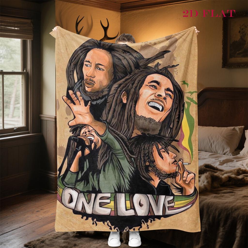 Vibrant Peace Love Harmony Blanket Soft and Comfortable Home Decor Outdoor Plush Blanket Christmas Gifts Air Conditioning Blanket