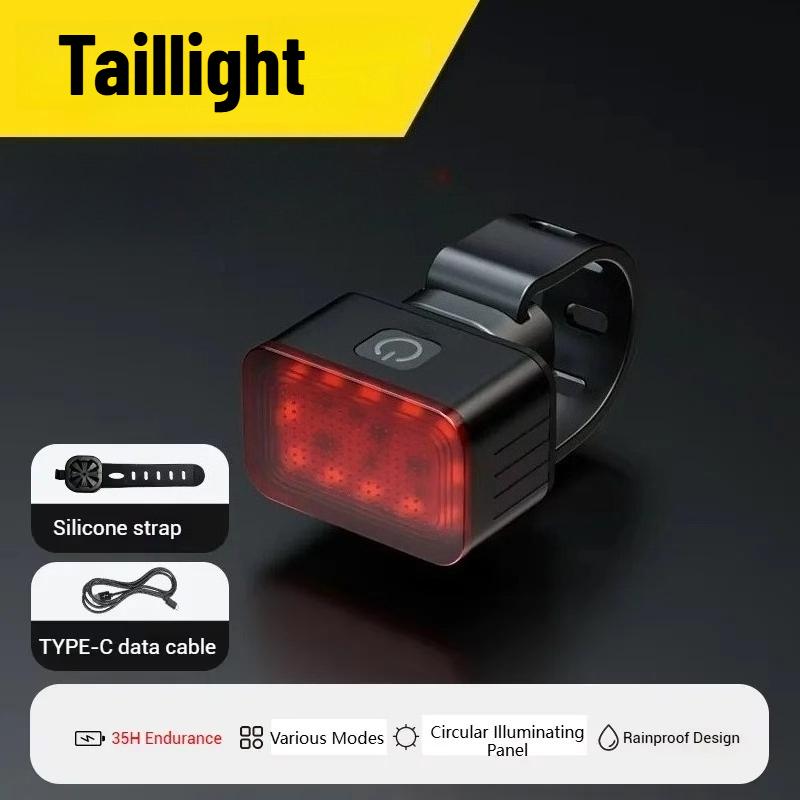LEM Bicycle LED Light Rear Front Type-C Rechargable 260LM Riding Light Waterproof Bike Taillight Night Cycling Llumination Safety Lamp