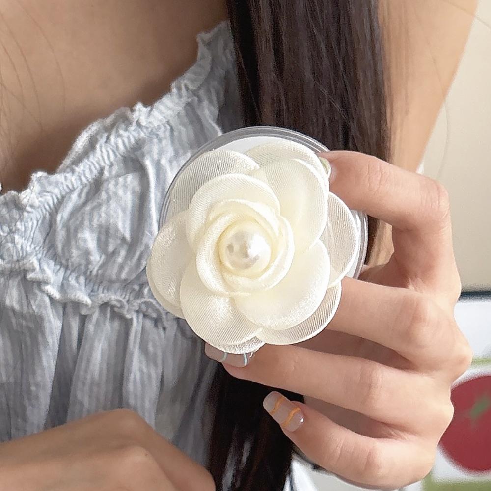 

Lovely Flower Stripes Magnetic Grip Tok Phone Case for iPhone 17 16 15 14 Pro Max Wireless Charge For Magsafe Holder Back Cover iPhone17 Pro