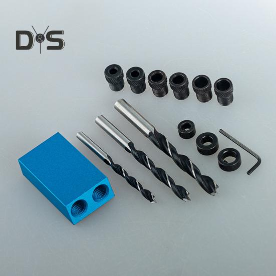 Pocket Hole Screw Jig 15 Degrees Drill Joinery Kit Compact Design Portable Woodwork Guides Joint Angle Locator Tool