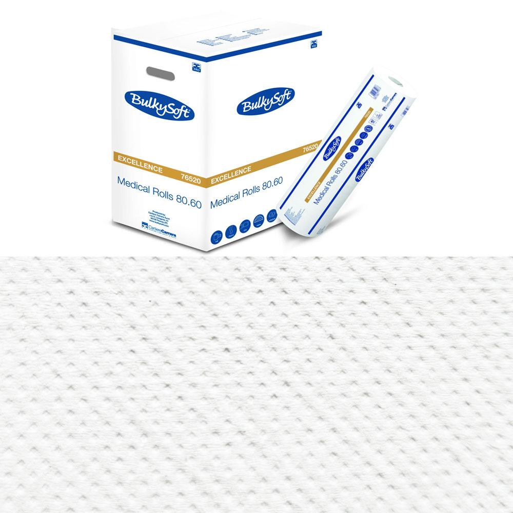 Medical Pad Roll 60cm X 80m White 17g Bulkysoft Premium 6 Rolls (1260 Pieces 60cm X 34cm)