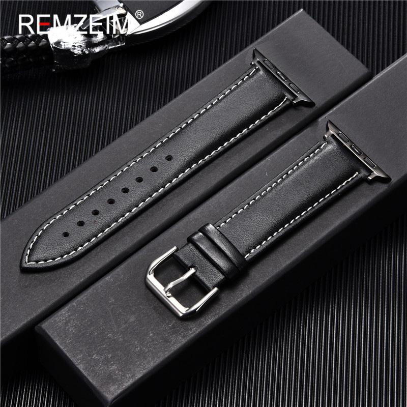 Calfskin Genuine Leather Watchband 38mm 40mm 41mm for Iwatch 8 7 6 5 4 3 SE Replace Wrist Strap 42mm 44mm 45mm for Apple Watch