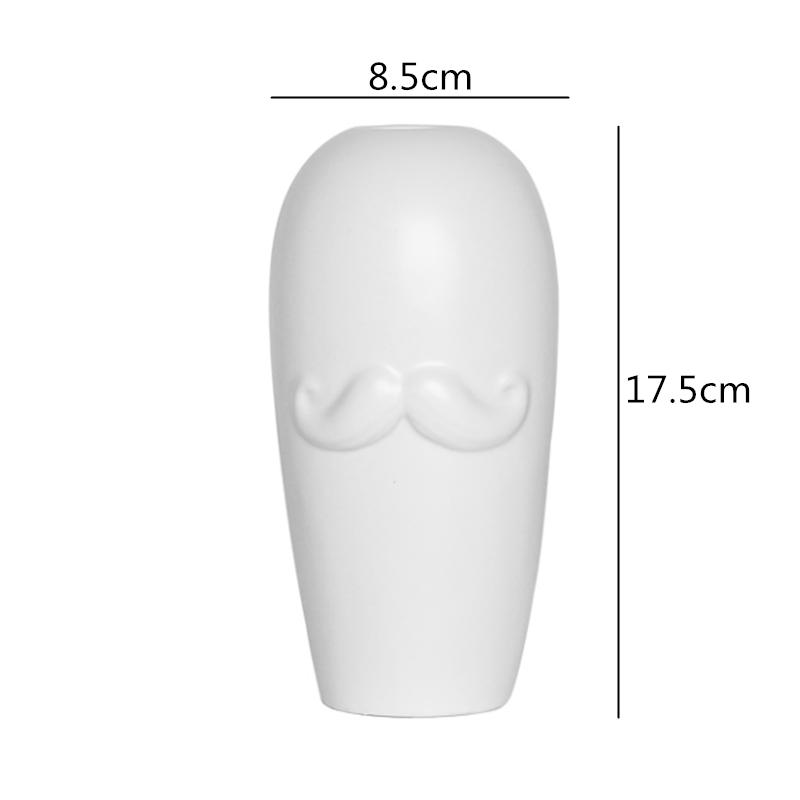 

Creative Ceramics Vase White Abstract Character Hand Crafts Decoration Flower Arrangement Accessories Modern Home Decoration