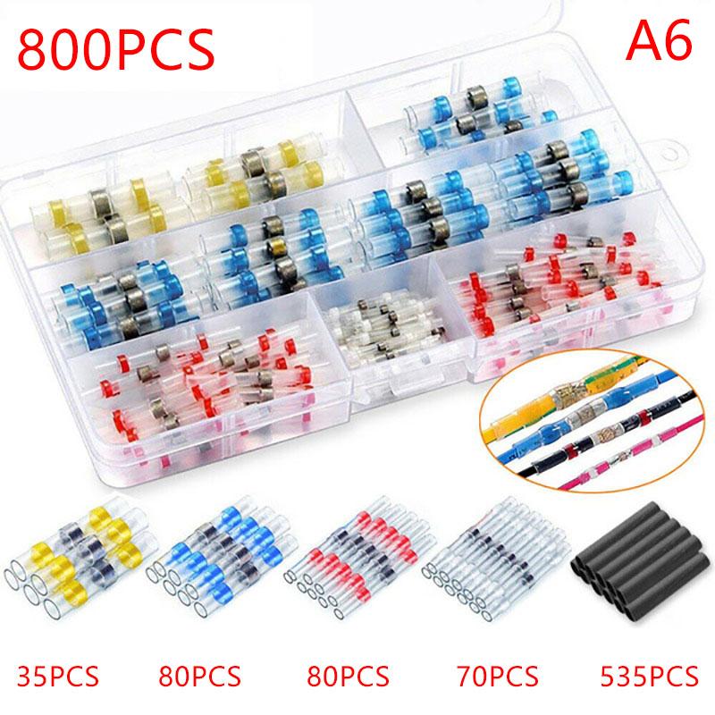 

1 комплект термозбіжних з єднувачів гільза трубка клеми електричні стикові з єднувачі для дроту з єднання пайка ізольований кабель