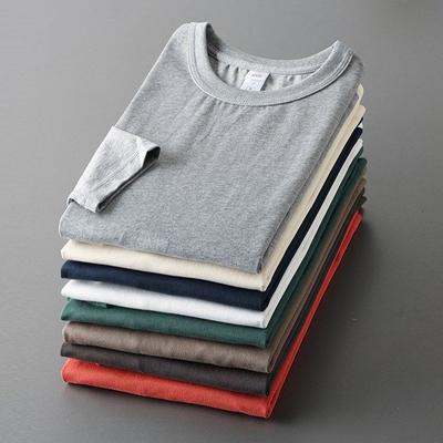 300G Heavy Weight T-Shirt American Pure Cotton Fashion High Street Fashion Brand Long Sleeves Tops Export Export Tail Order Menswear Clothing