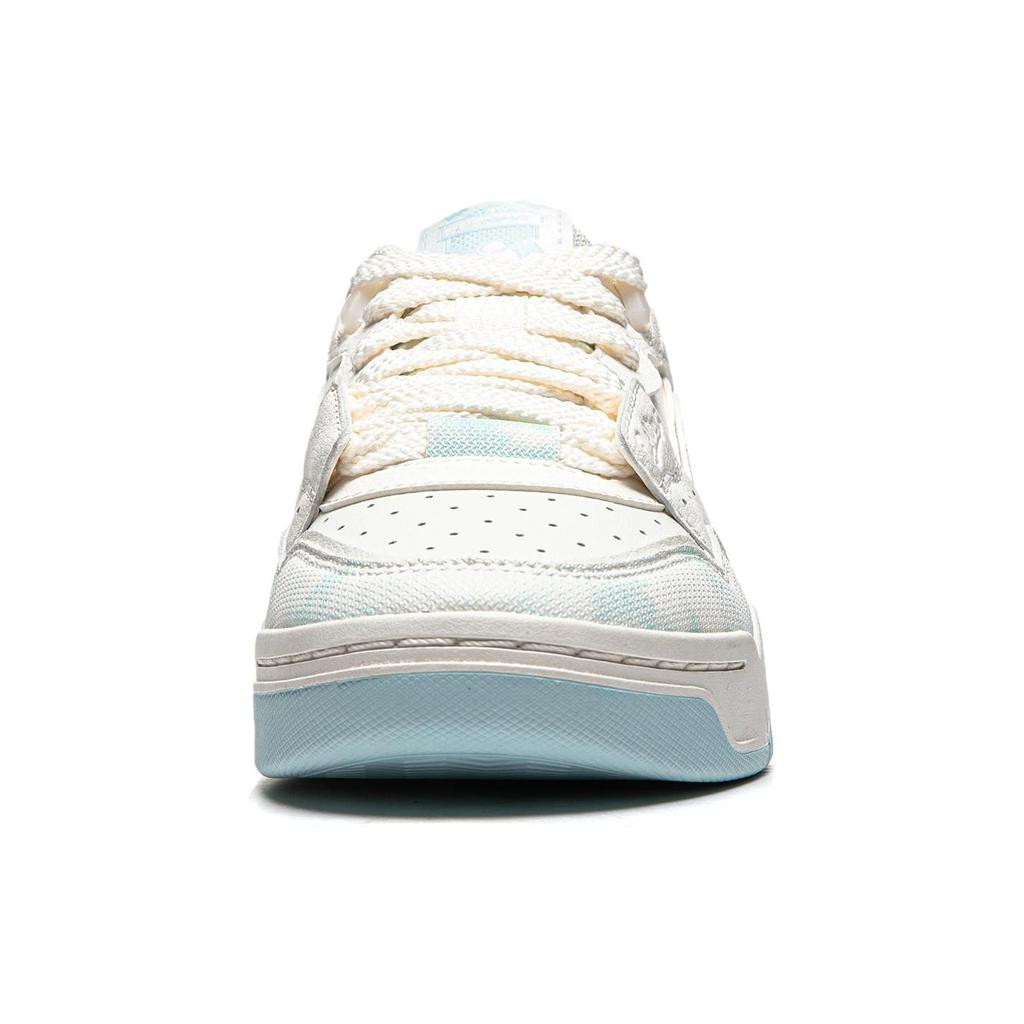 Li-Ning Cloud White Casual Lightweight Comfortable Thick Sole Height Increasing Shock Absorbing Wear Resistant Low Top Skate Shoes AGCS252-26