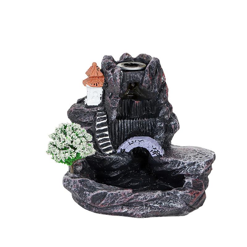 Weihrauchbrenner im Wasserfall-Stil, Heimdekoration, Gegenstrom-Weihrauchhalter, Aromatherapie-Dekoration mit Gegenstrom-Weihrauchkegel