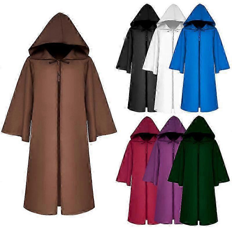 Hooded Robe Cloak - Ideal For Halloween & Knight-themed Parties  Cosplay Costume