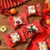 100Pcs 7x10cm 2026 Chinese Horse New Year Snowflake Crispy Packaging Baking Nougat Cookie Candy Machine Sealing Bags