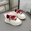 Children's fashion sneakers 2025 spring and autumn new girls little white shoes boys leather board shoes medium and older children's casual shoes