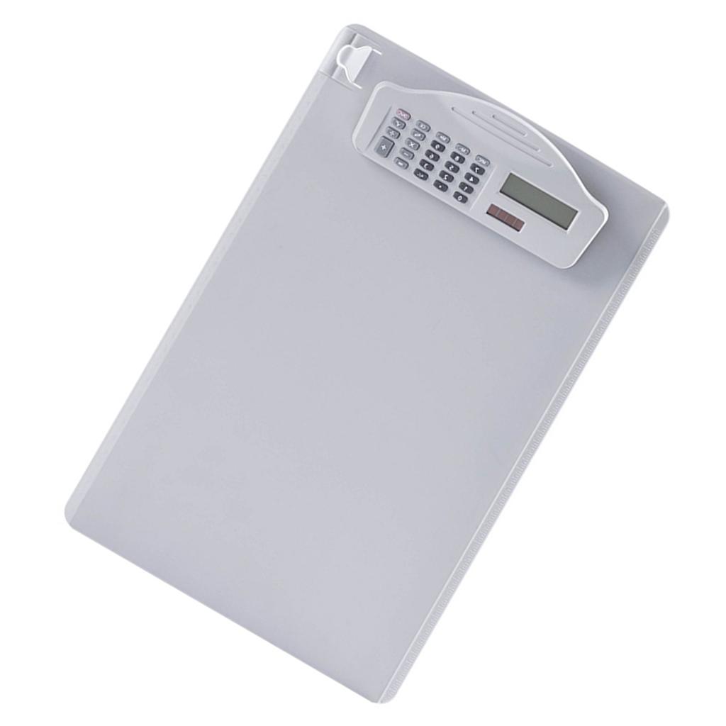 Multifunctional Clipboard with Binder Calculator Writing Pad Pen Slot & Scale for A4 Paper File Suitable for Student