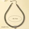 Versatile Heart Pendant Winter Necklace Female Internet Celebrity Collarbone Chain