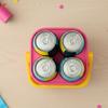 Square Travel Insulated Cooler Case 4-Can Thermal Drink Box Portable Drink Freezer  Outdoor