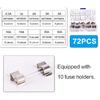 0.5A-30A 250V Fast-Blow Glass Tube Fuses Quick Blow Car Fuses Assorted Kit With Plastic Box 72Pcs 6X30Mm 10Pcs Fuse Seat Fast Acting For Car