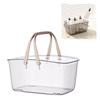 Clear Shower Storage Basket with Handle Drainage Holes Lightweight Shower Toiletry Organizer Bin