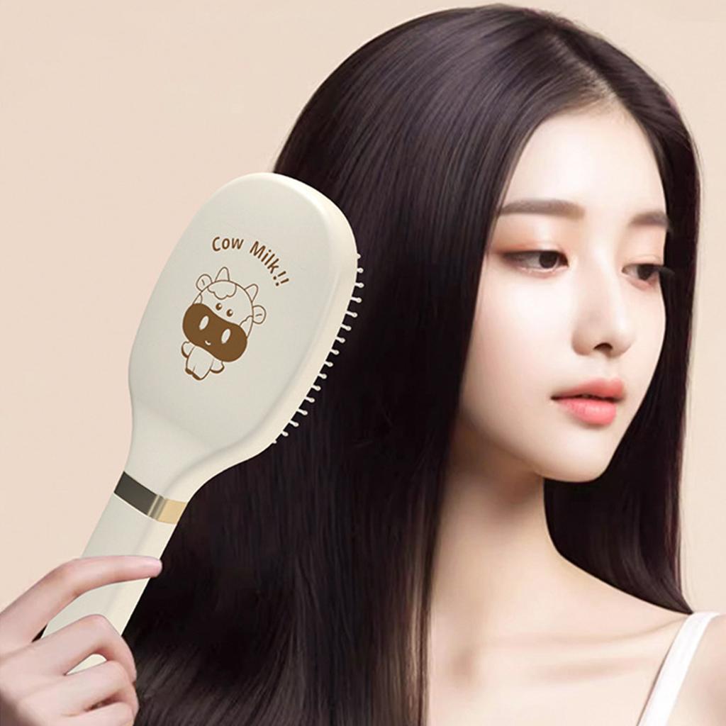 Magnetic Stand Air Cushion Hair Brush with Video Detangler Anti Static Massage Comb for Smoothing and Volumizing Hair