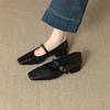 Fashion New Spring/autumn Genuine Leather Women Shoes Mary Jane Shoes Square Toe Shoes for Women Fashion Buckle Low Heel Women Pumps