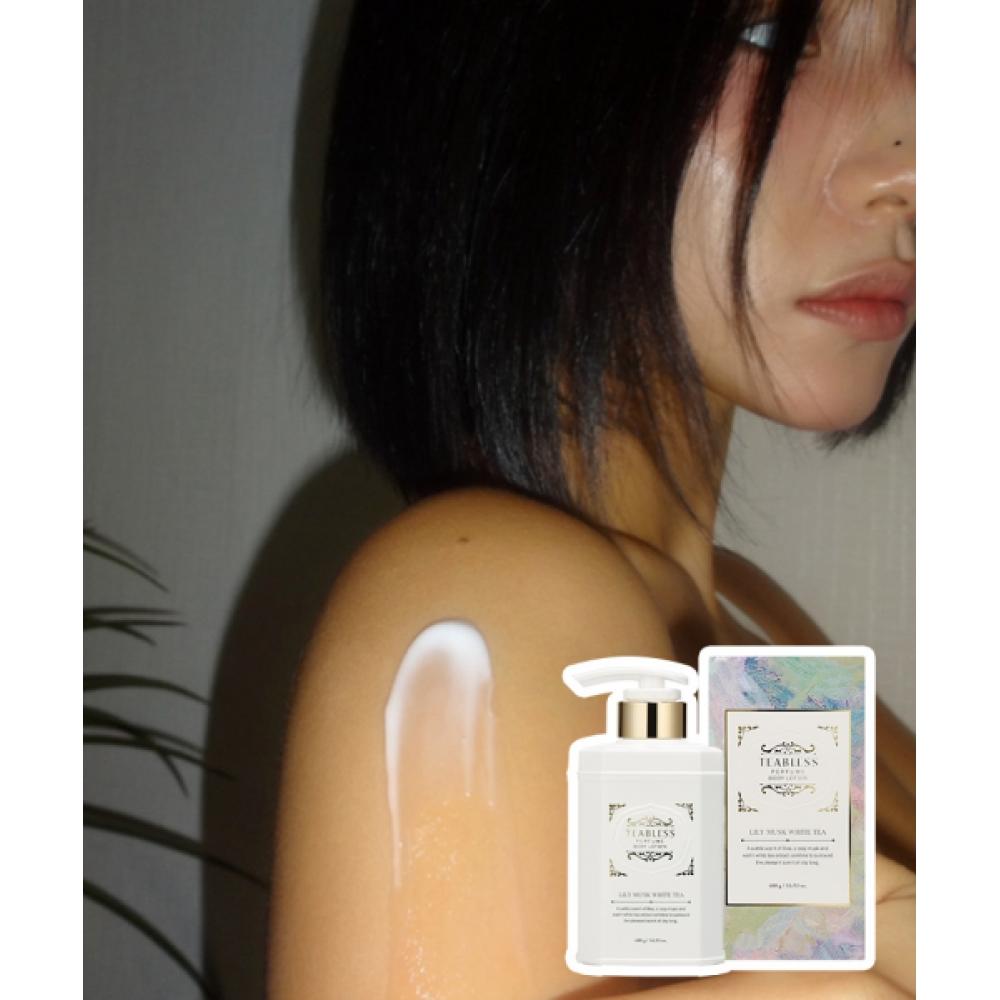 Teabless [White Tea Musk Fragrance] Tibless Lily Musk White Tea Perfume Body Lotion 480ml 24 Hour fragrance+Body Odor Improvement