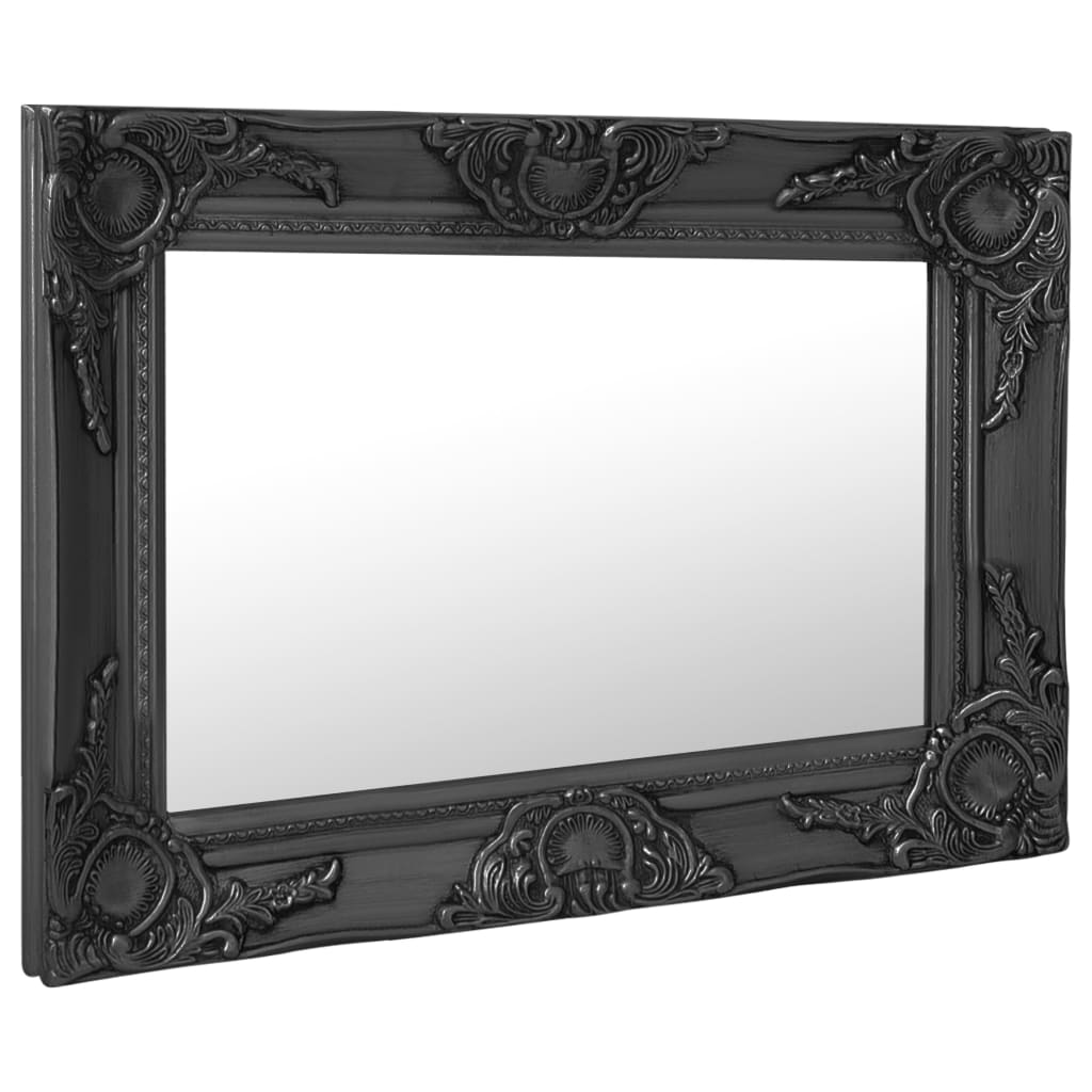 VIDAXL - Miroir mural - Style baroque - Noir - 60 x 40 cm - Image 5