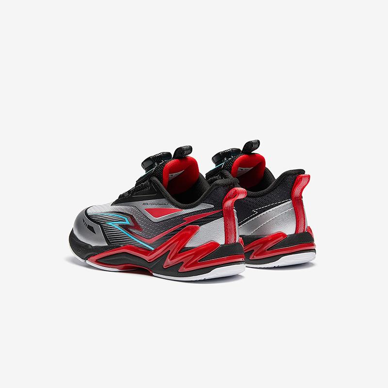 Anta Kids Synthetic Leather Fabric Comfortable Versatile Sports Shoes Kids Sneakers Black Silver Red 312519963-4