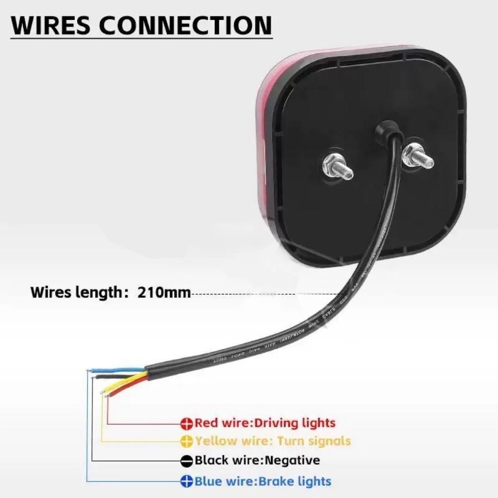 Square Wireless Trailer Lights Waterproof LED Trailers Rear Lights  Car Accessories
