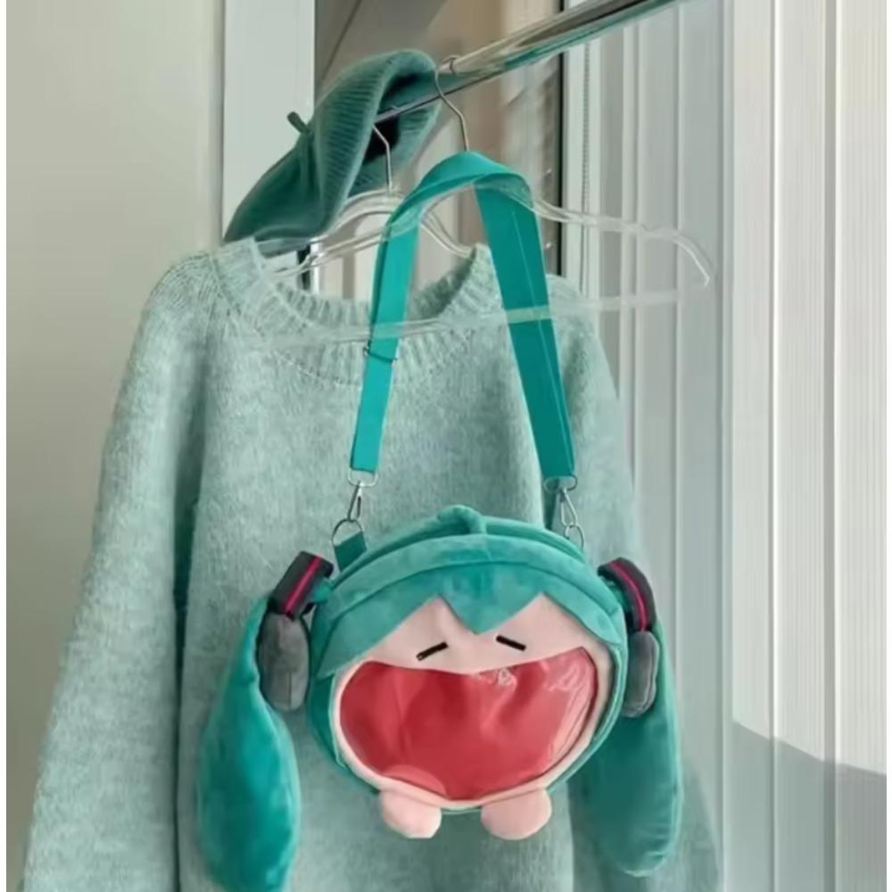 Cute cartoon slung bag, new backpack design. Adorable anime girl plush cartoon style, cute school bag