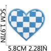 24 Pieces Racing Heart Embroidery Cloth Sticker Colored Love Patch Sticker Bag Decorative Plaid Peach Heart Embroidery Patch