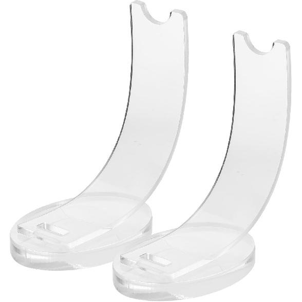 2 Pieces Acrylic Electronic Pen Holder - Single Pencil Pen Display Stand - Fountain Pen Ballpoint Pen Display Rack Makeup Brush Holder for Desk Home