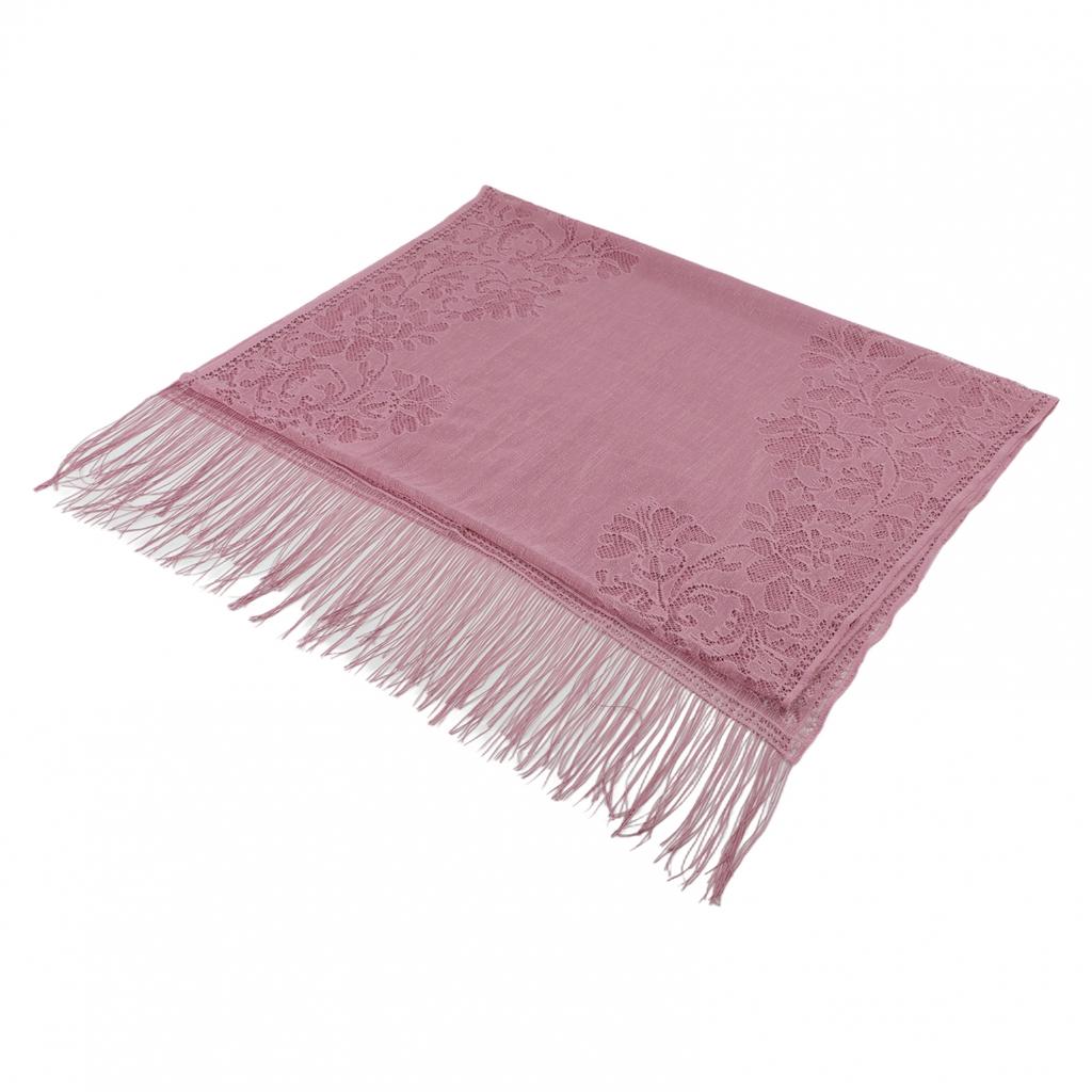 All Match Floral Tassel Scarf Hollow Solid Breathable And Comfortable