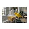 Seed and Water Feeder - EDEN - with Perch - Transparent - Resistant Plastic - Integrated Suspension