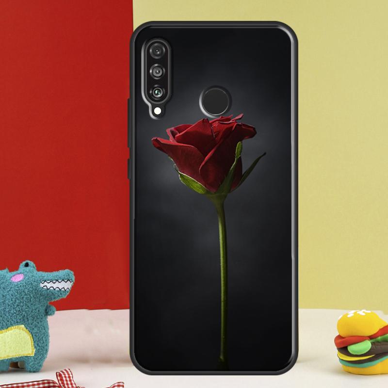 Red Rose Flower For Huawei Nova 12s 12i 11i 8i 9 10 SE Y91 Y90 Y60 Y70 Y72 Y61 P20 P40 P30 Lite P60 Pro Case