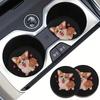 1PCS Puppy Car Coaster Door Slot Place Mat Decoration Supplies Cute Corgi Cartoon Heat Resisting Waterproof  Cup Drink Coasters
