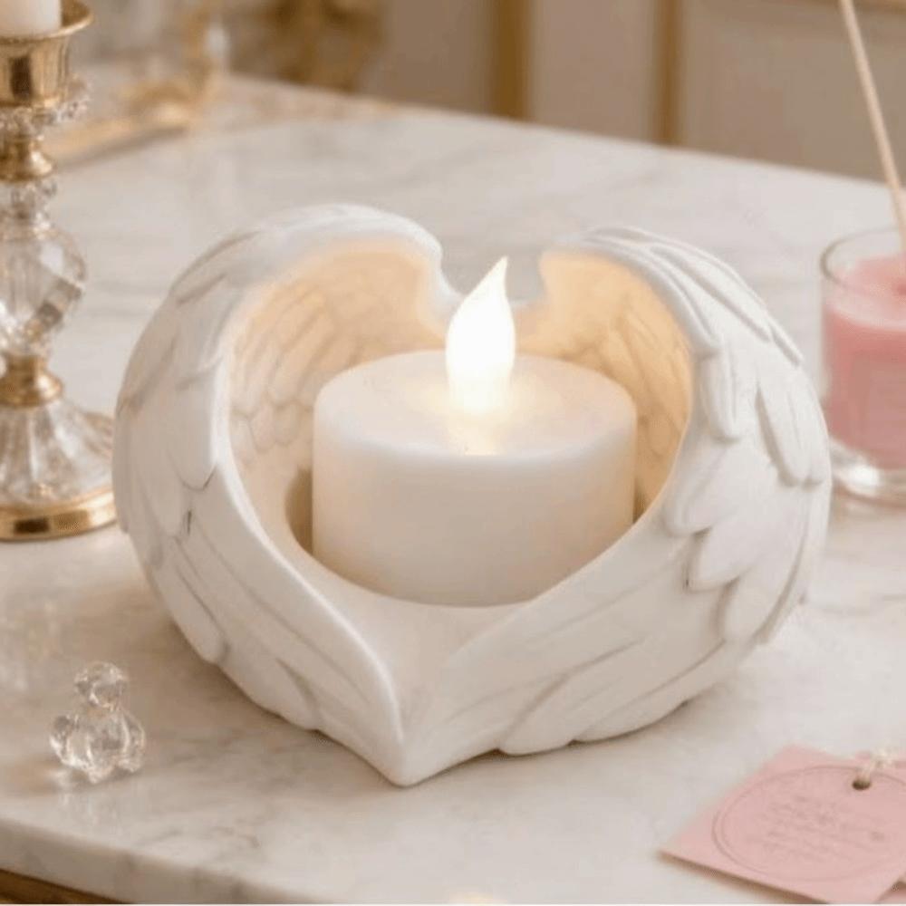 Plastic 3D Printed Wings Candle Holder Stable Decorative Candlestick Candlestand Artistic Jewelry Display Plate Fireplace Decor
