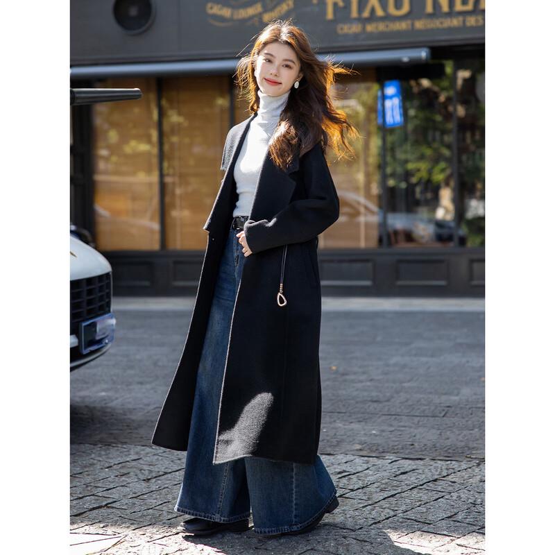 Mocana Women's Double-Faced Wool Long Sleeve Coat