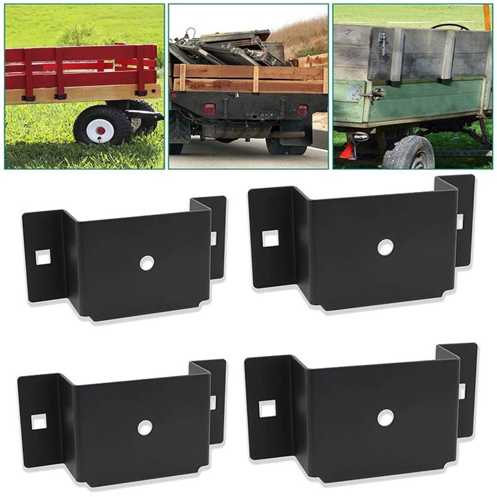 Utility Trailer Stake Pocket, 2x4  for Wood, Flat Beds and Trucks, Frosted Anti-Slip Process 4Pack