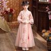 Children's Hanfu Tang Suit Dress - Fairy Style for 12-Year-Old Girls, Ruqun for Spring, Autumn, and Winter