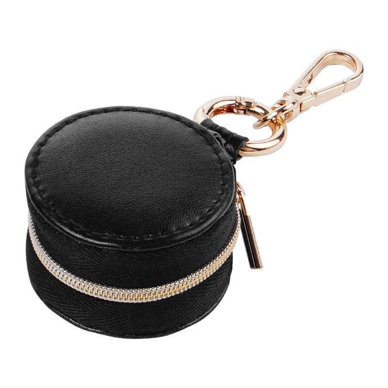 Mini Jewelry Storage Box Portable Travel Zipper PU Multi-Layer Earring Necklace Storage Case Ring Organizer Jewelry Display Case