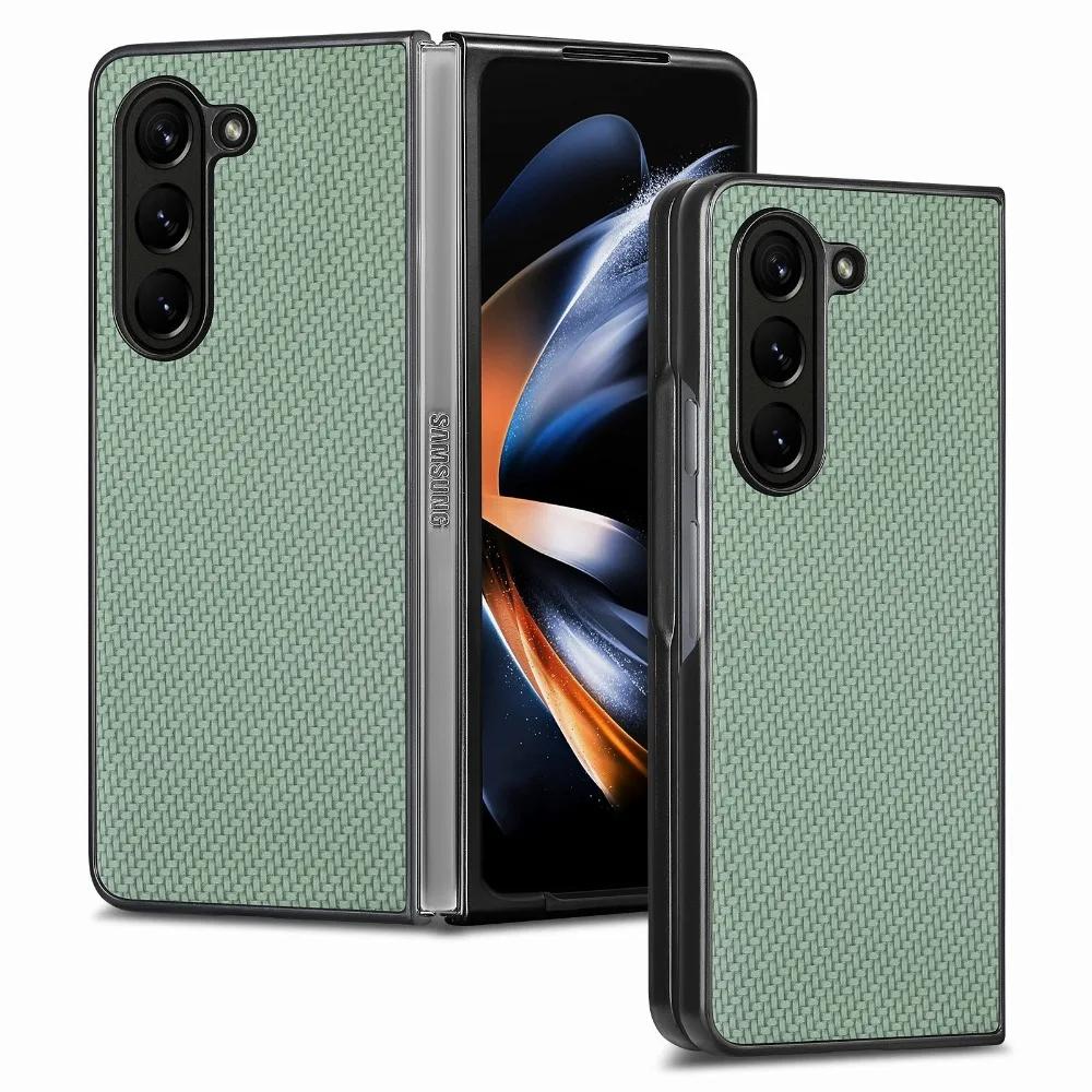 Luxuriöses Flip-Case, ultradünn, langlebig, harte PC-Schale, PU-Leder, für Samsung Galaxy Z Fold 6 5 4 3 2 Fold 6 Fold 5 Fold 4 Fold 3 Fold 2 5G