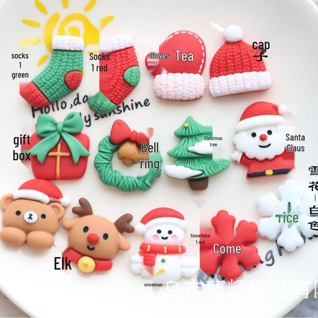 Handgefertigte Weihnachtsdekorationen aus Harz: DIY Dekorations-Aufnäher & Cremekleber Geschenkbox Set