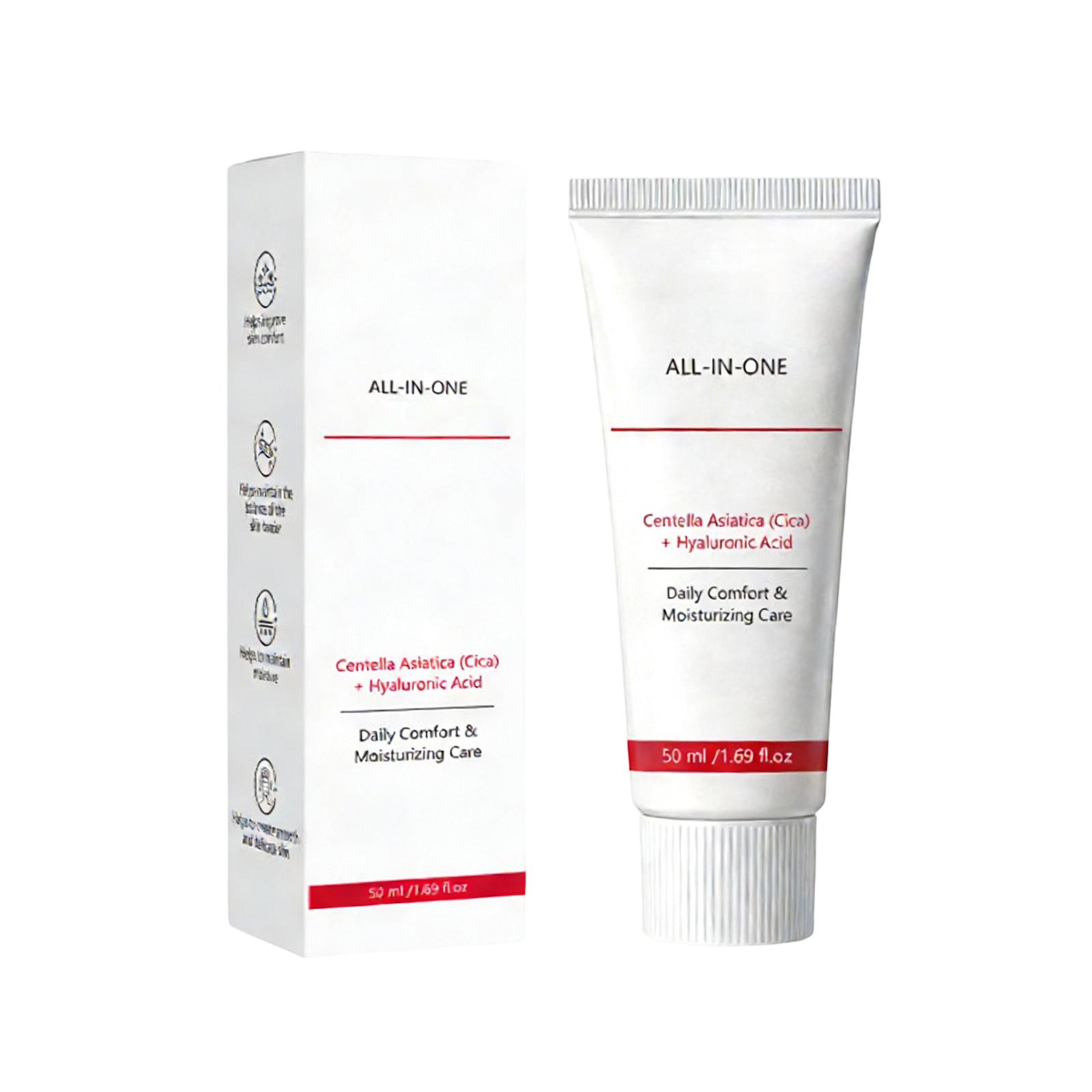 Крем Centella Asiatica Увлажняющий крем для лица Увлажняет кожу лица, Питательный увлажняющий крем уменьшает сухость и увлажняет кожу 50 мл One Size белый