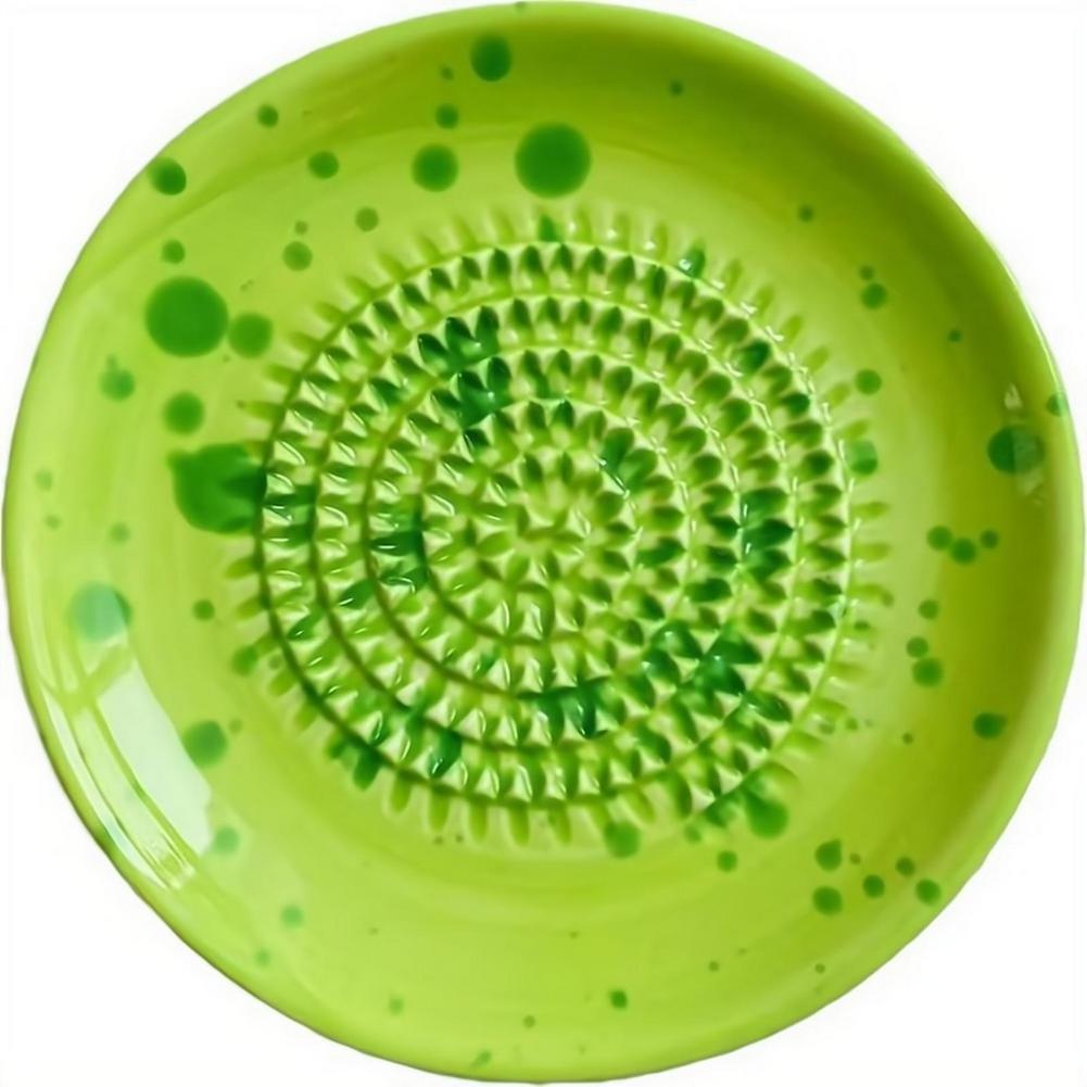 Grattugia per Zenzero in Ceramica Piatto Rotondo Grattugia per Aglio Strumento per Tritare Verdura Frutta per Cucina Spremiaglio Zenzero Manuale