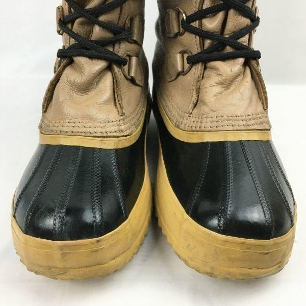 SOREL Vintage Canada Snow Boots Lined Beige size 25.0 Men's(USED)